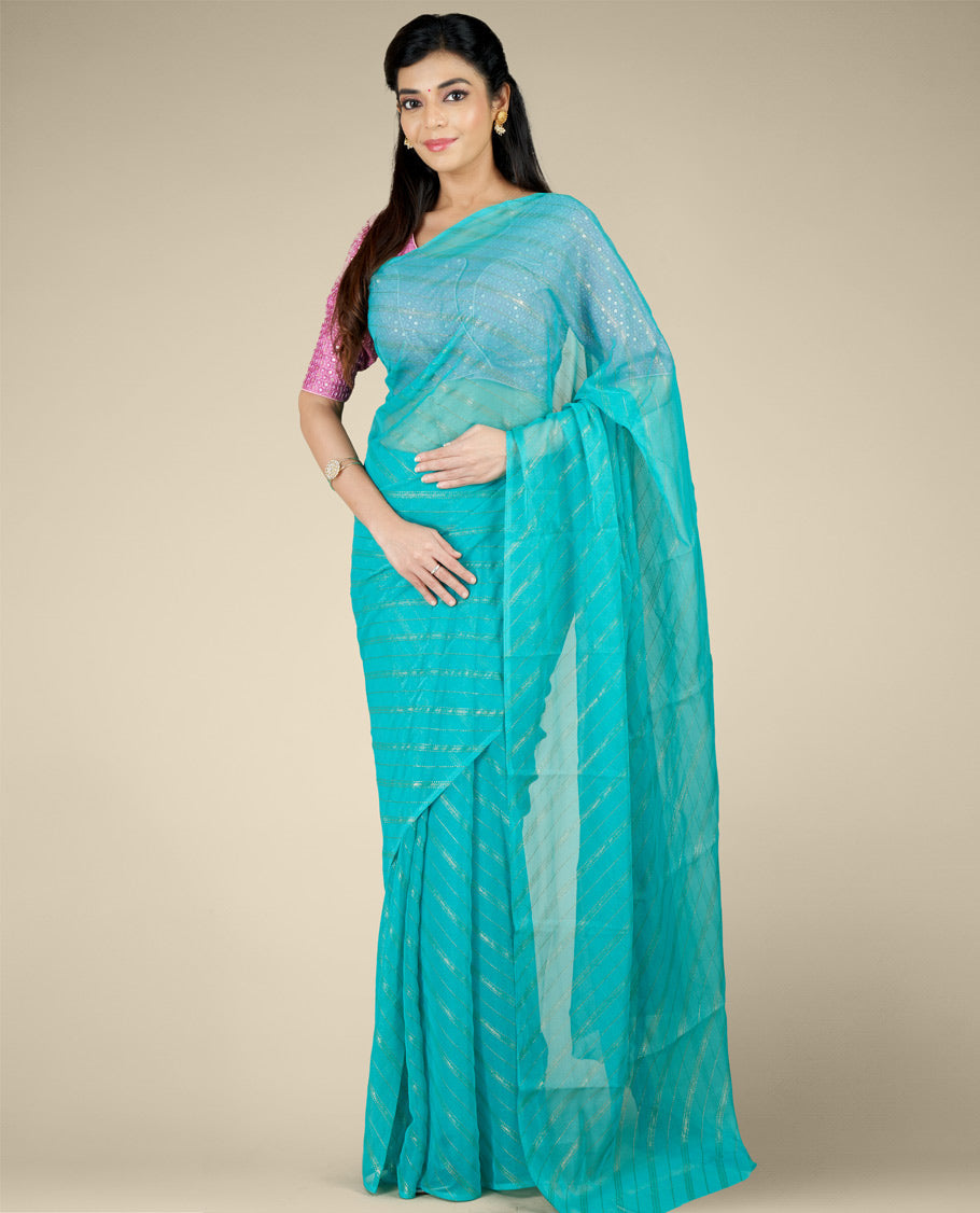 CHIFFON FOIL WITH DIGITAL BLOUSE