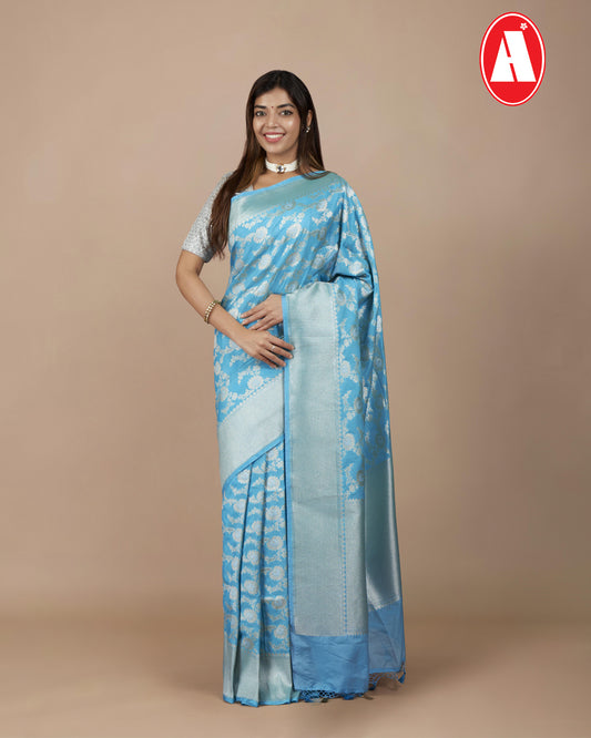 BANARAS SILK SILVER JARI RICH PALLU