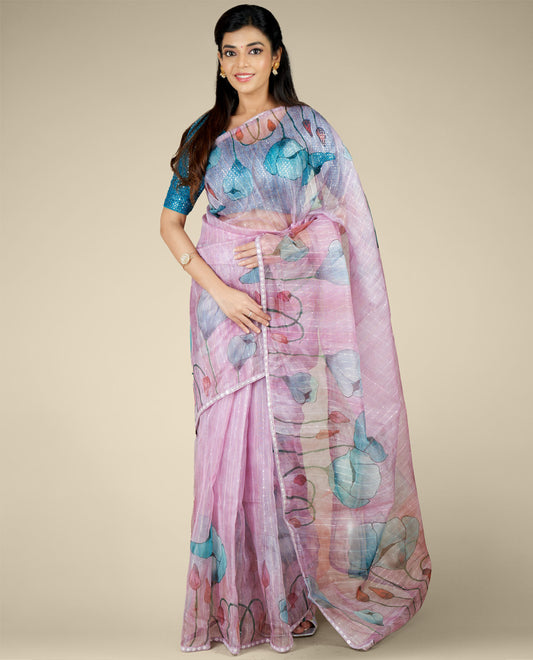 ORGANZA DIGITAL PRINT SAREES